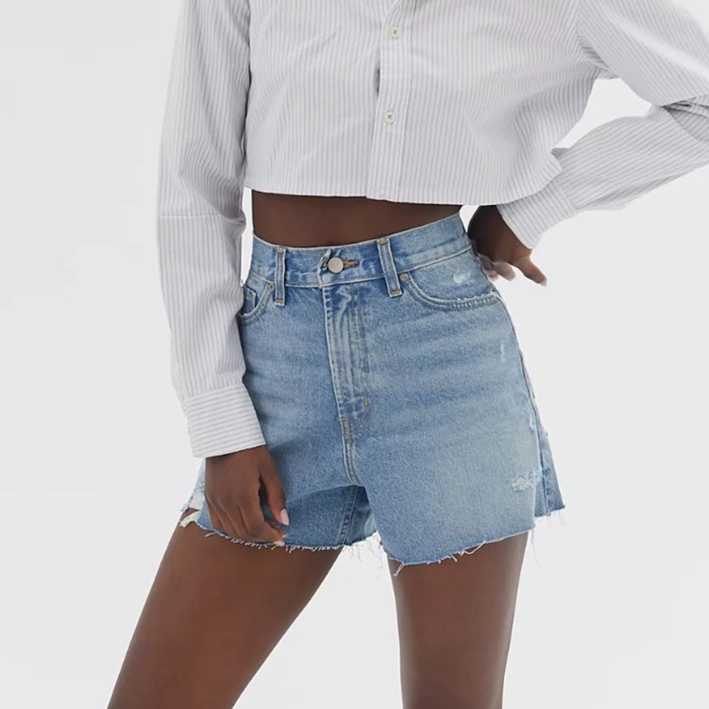 BDG/Urban Outfitters High Waisted A Line Blue Jean Shorts